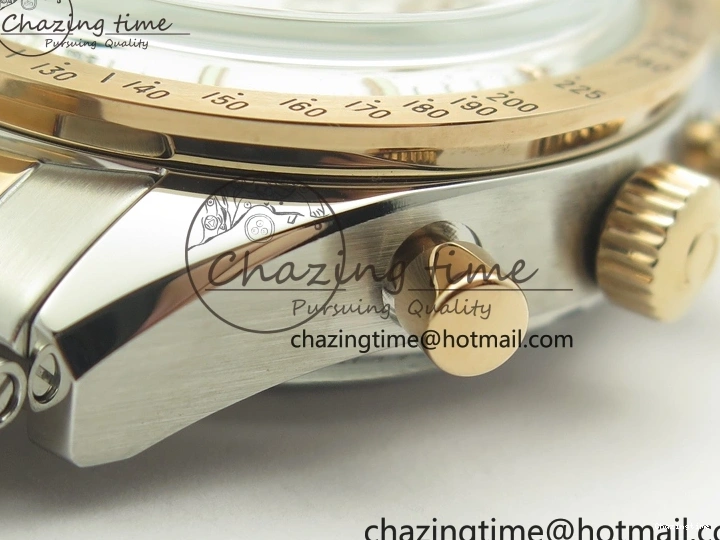 0327 Thermal Speedmaster ’57 Co-Axial SS RG OMF 1:1 Best Edition White Dial On SS RG Bracelet A9300 (Free Leather Strap) 8074